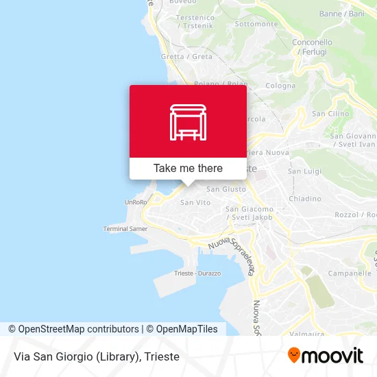 Via San Giorgio (Library) map