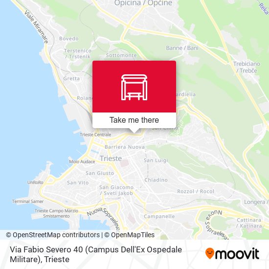 Via Fabio Severo 40 (Campus Dell'Ex Ospedale Militare) map