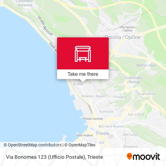 Via Bonomea 123 (Ufficio Postale) map