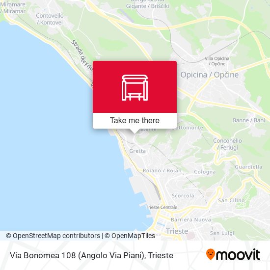 Via Bonomea 108 (Angolo Via Piani) map