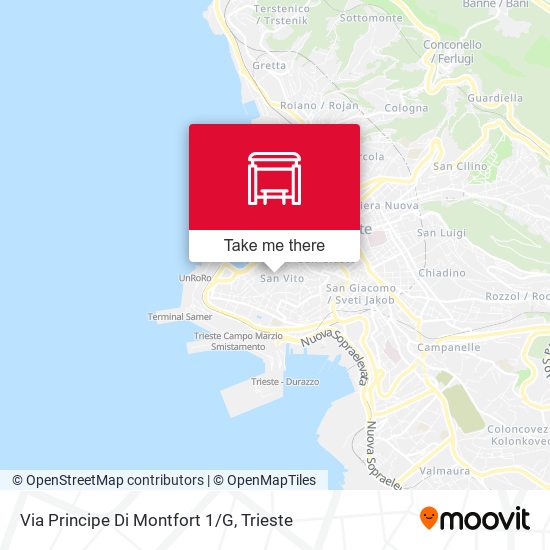 Via Principe Di Montfort 1/G map