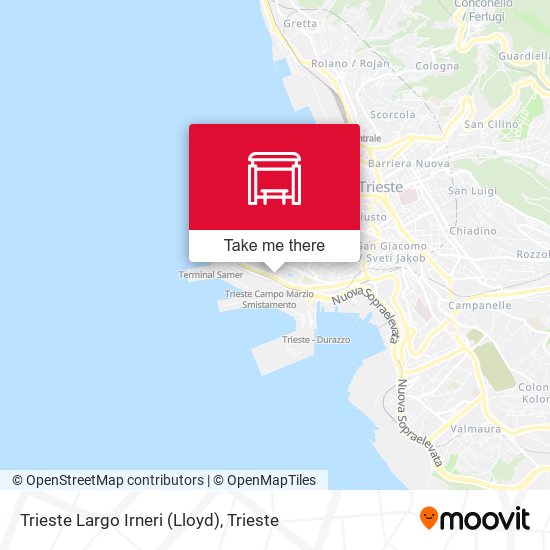 Trieste Largo Irneri (Lloyd) map