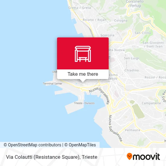 Via Colautti (Resistance Square) map
