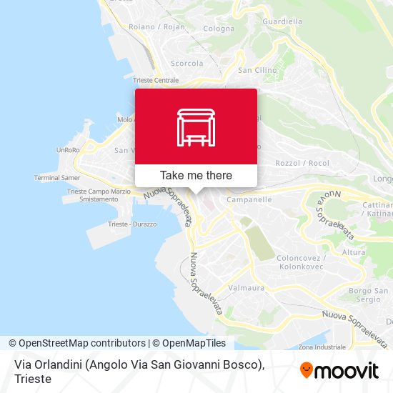 Via Orlandini (Angolo Via San Giovanni Bosco) map