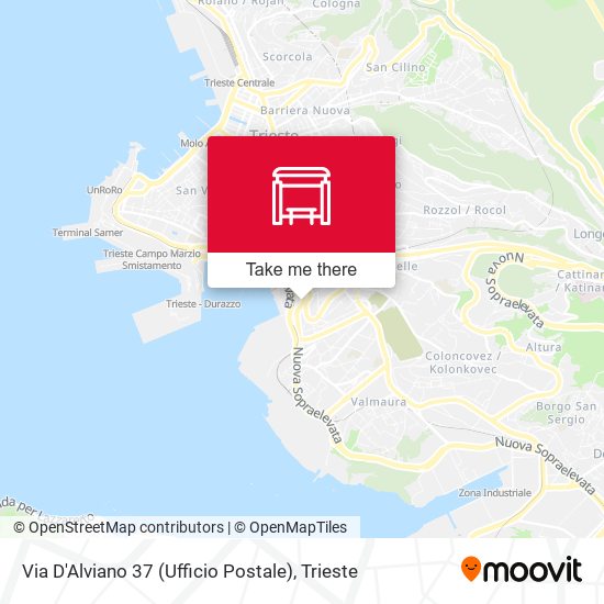 Via D'Alviano 37 (Ufficio Postale) map