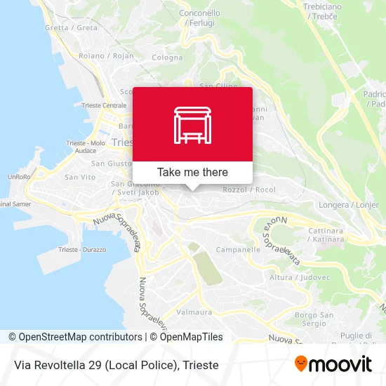 Via Revoltella 29 (Local Police) map