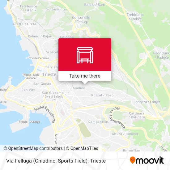 Via Felluga (Chiadino, Sports Field) map