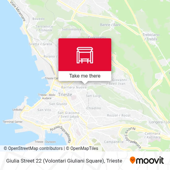Giulia Street 22 (Volontari Giuliani Square) map