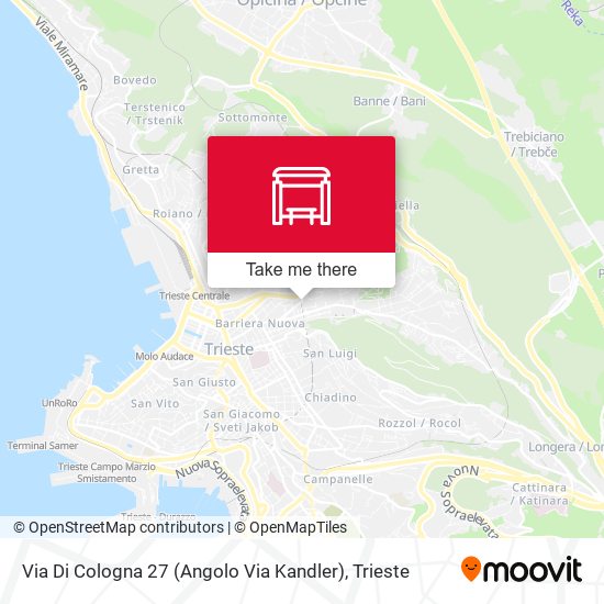 Via Di Cologna 27 (Angolo Via Kandler) map