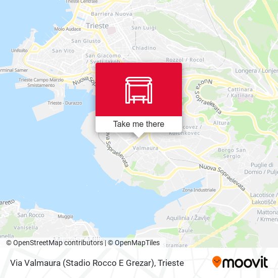 Via Valmaura (Stadio Rocco E Grezar) map