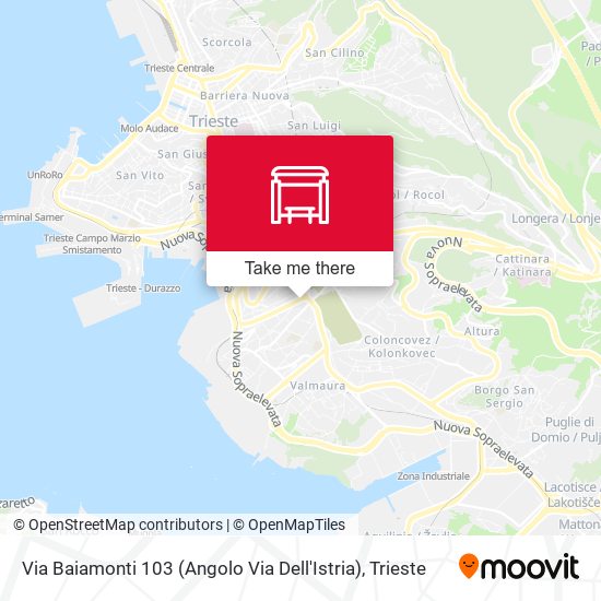 Via Baiamonti 103 (Angolo Via Dell'Istria) map