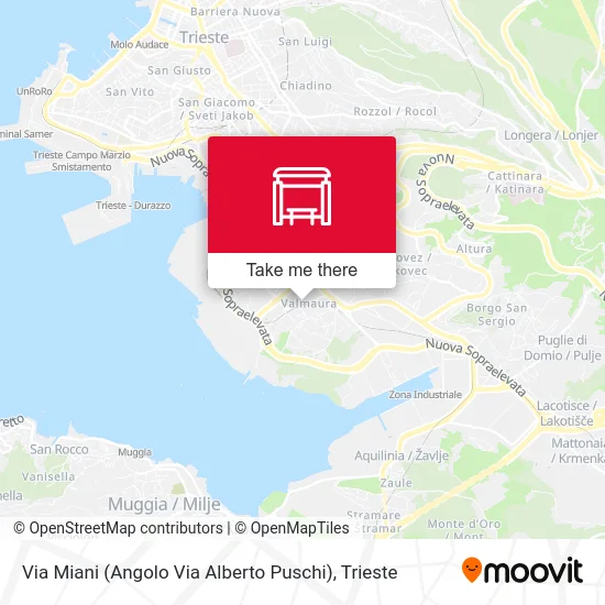 Via Miani (Corner of Via Alberto Puschi) map