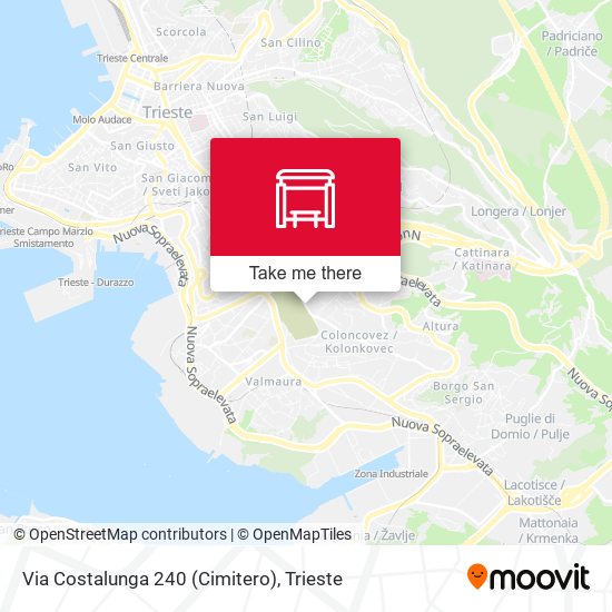 Via Costalunga 240 (Cimitero) map