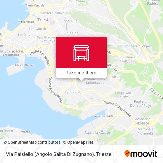Via Paisiello (Angolo Salita Di Zugnano) map