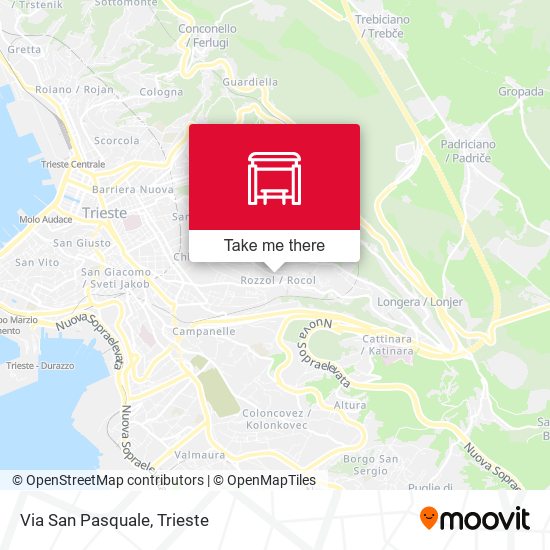 Via San Pasquale map