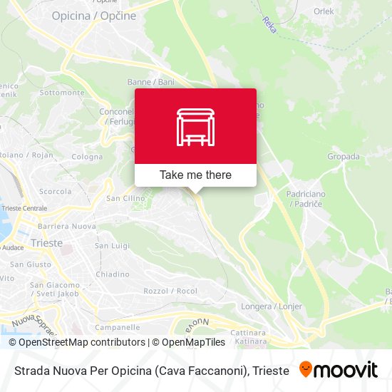 Strada Nuova Per Opicina (Cava Faccanoni) map
