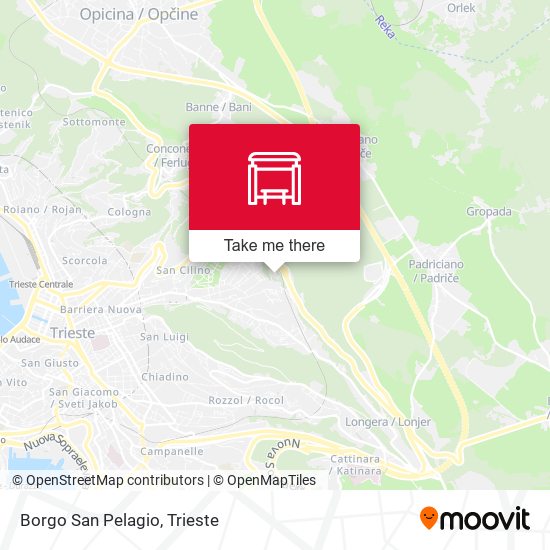 Borgo San Pelagio map