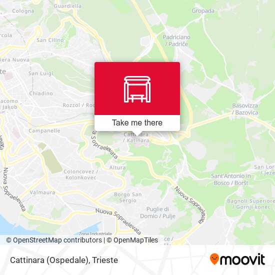 Cattinara (Ospedale) map