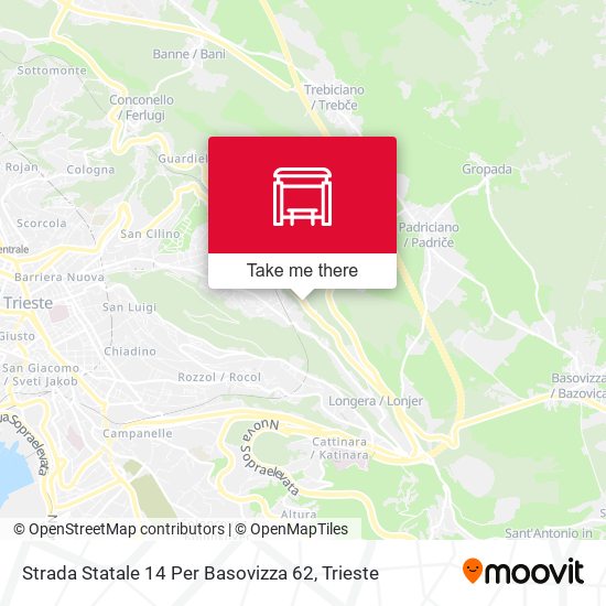 Strada Statale 14 Per Basovizza 62 map