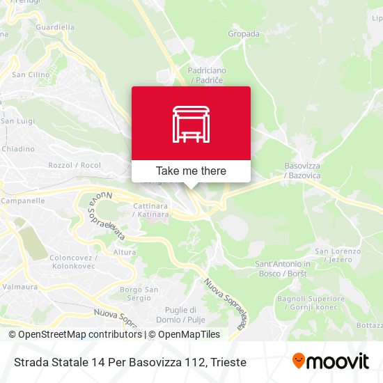 Strada Statale 14 Per Basovizza 112 map