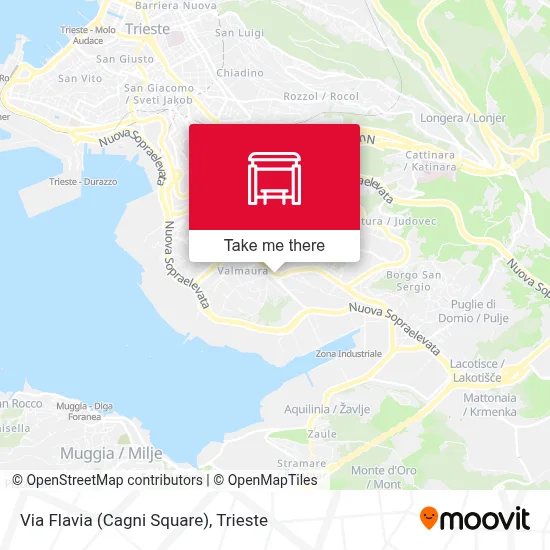 Via Flavia (Cagni Square) map