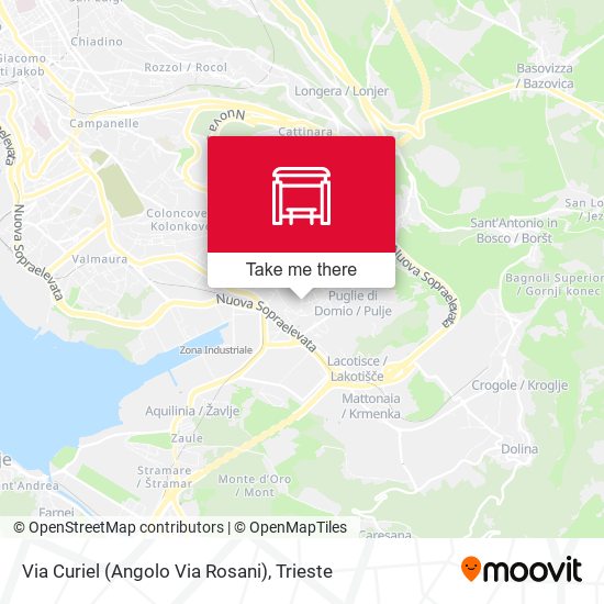 Via Curiel (Angolo Via Rosani) map