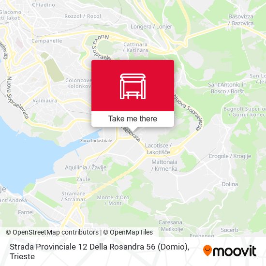 Strada Provinciale 12 Della Rosandra 56 (Domio) map