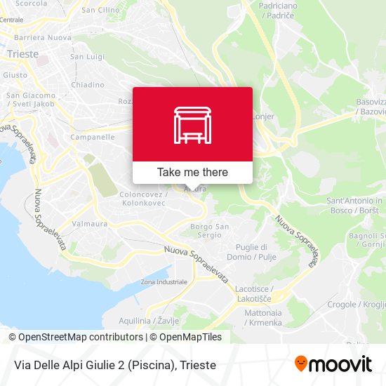 Via Delle Alpi Giulie 2 (Piscina) map
