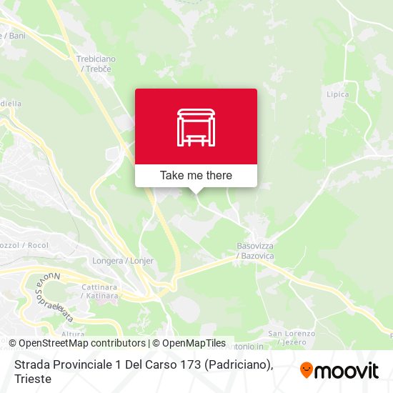 Strada Provinciale 1 Del Carso 173 (Padriciano) map