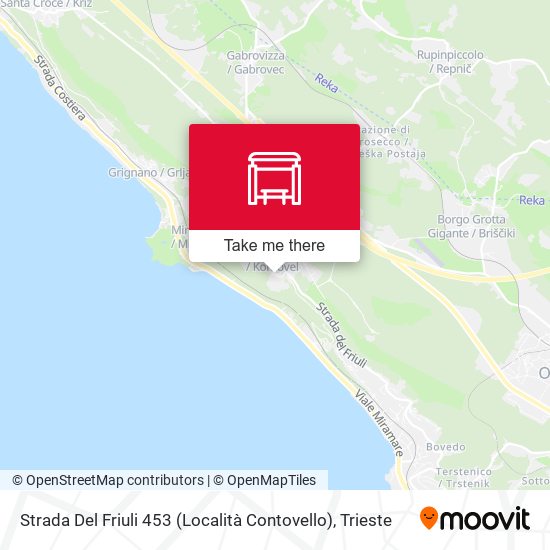 Strada Del Friuli 453 (Località Contovello) map
