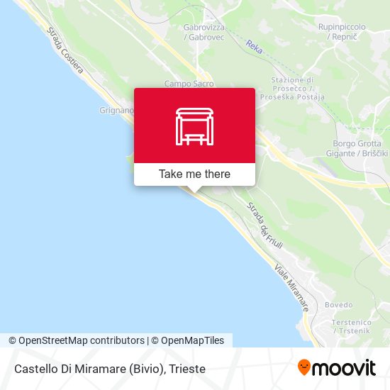 Castello Di Miramare (Bivio) map