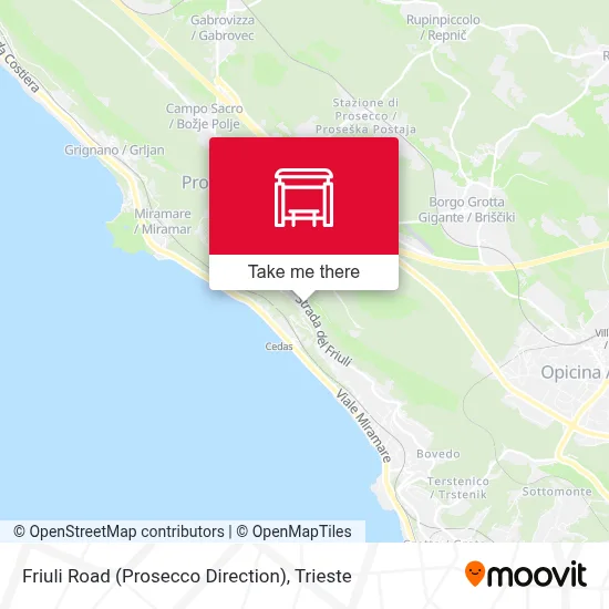Friuli Road (Prosecco Direction) map