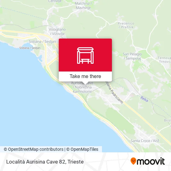 Località Aurisina Cave 82 map