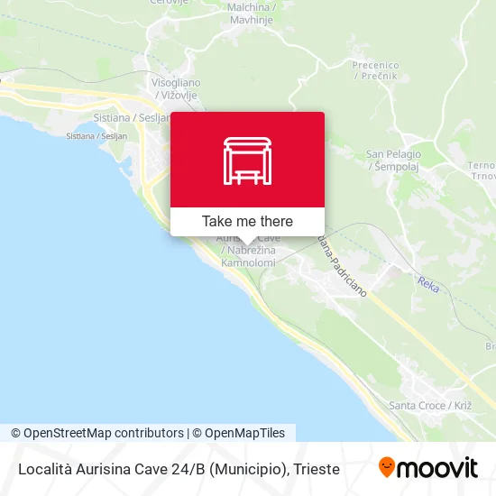 Località Aurisina Cave 24 / B (Municipio) map