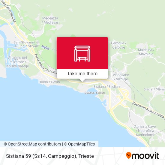 Sistiana 59 (Ss14, Campeggio) map