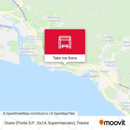 Duino (Fonte 5 / F , Ss14, Supermercato) map
