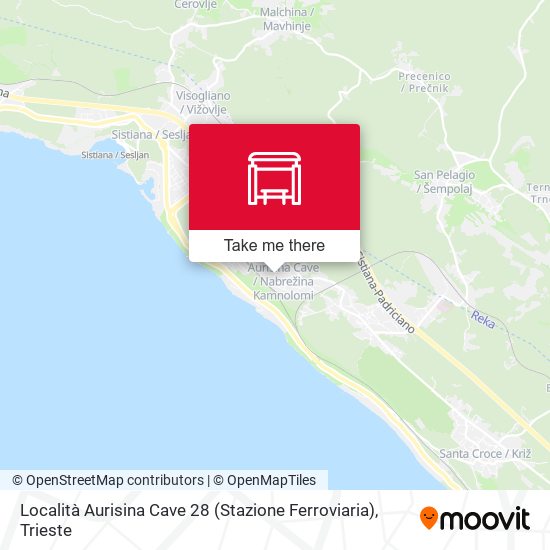 Località Aurisina Cave 28 (Stazione Ferroviaria) map