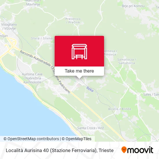 Località Aurisina 40 (Stazione Ferroviaria) map