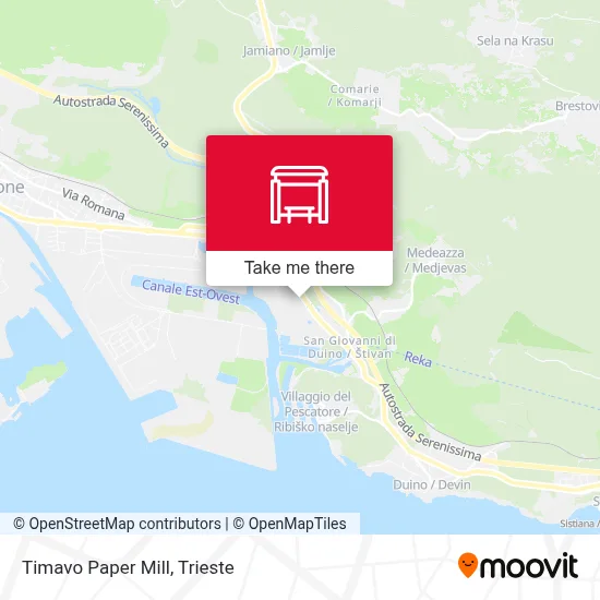 Timavo Paper Mill map