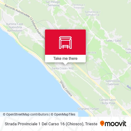 Strada Provinciale 1 Del Carso 16 (Chiosco) map
