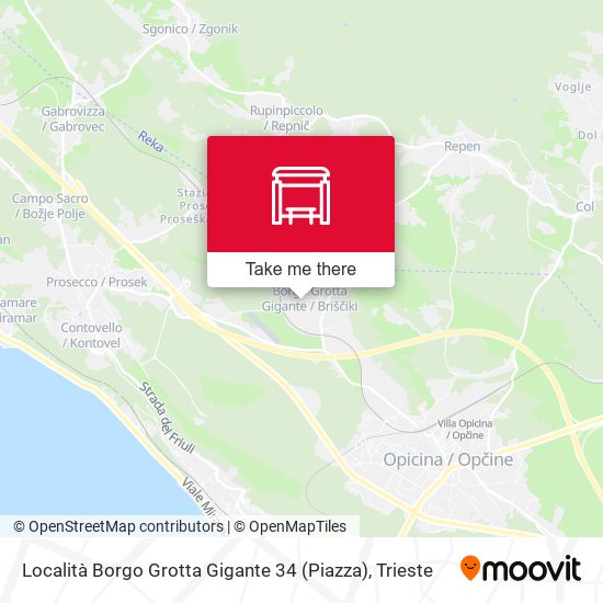 Località Borgo Grotta Gigante 34 (Piazza) map