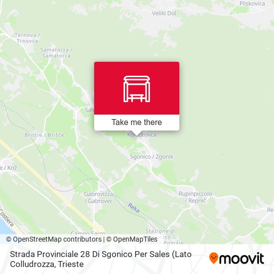 Strada Provinciale 28 Di Sgonico Per Sales map