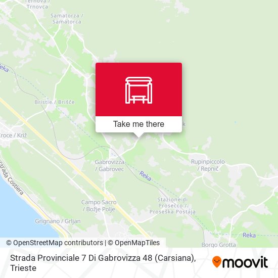 Strada Provinciale 7 Di Gabrovizza 48 (Carsiana) map