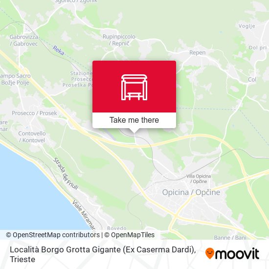 Località Borgo Grotta Gigante (Ex Caserma Dardi) map