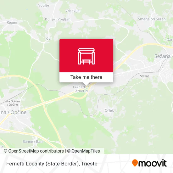 Fernetti Locality (State Border) map