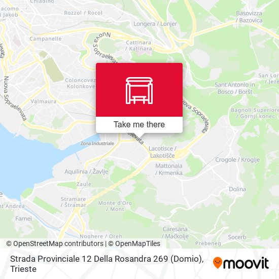 Strada Provinciale 12 Della Rosandra 269 (Domio) map