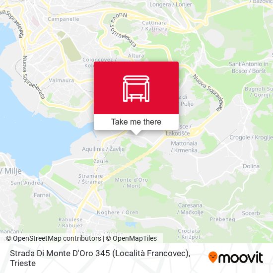 Strada Di Monte D'Oro 345 (Località Francovec) map