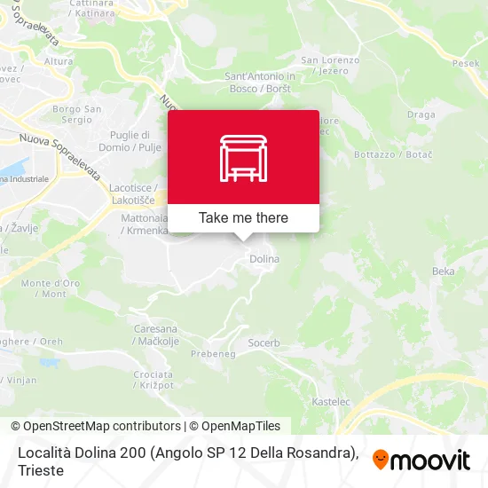 Località Dolina 200 (Angolo SP 12 Della Rosandra) map