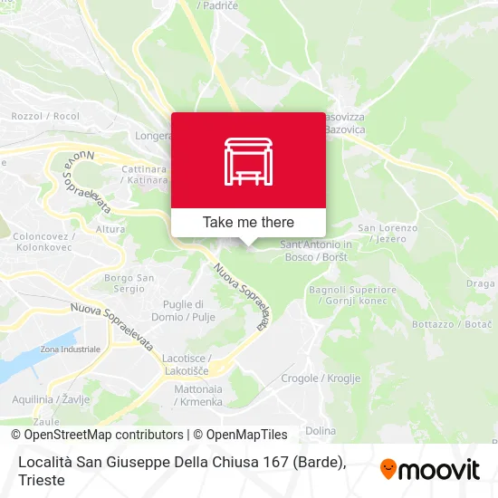 San Giuseppe Della Chiusa 167 Location (Barde) map