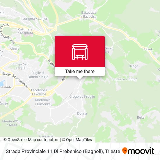 Strada Provinciale 11 Di Prebenico (Bagnoli) map